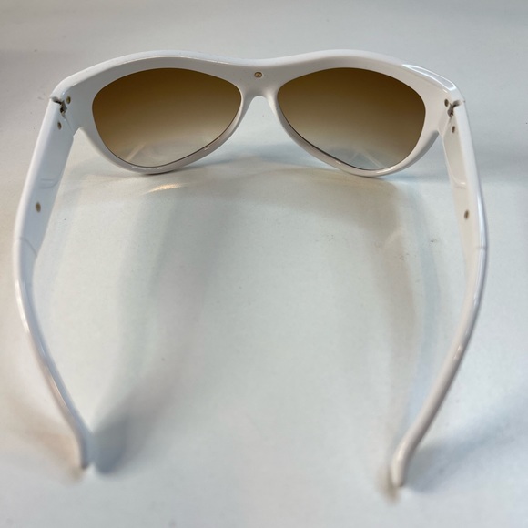Gucci White w/Gold Trim Sunglasses - Picture 3 of 15
